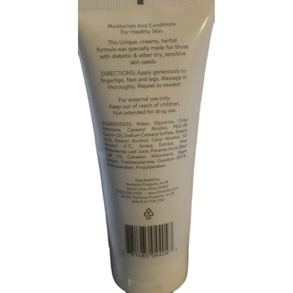 (1) Original Zim’s Crack Creme Diabetics Aloe/Arnica 4oz LARGE TUBE SEALED